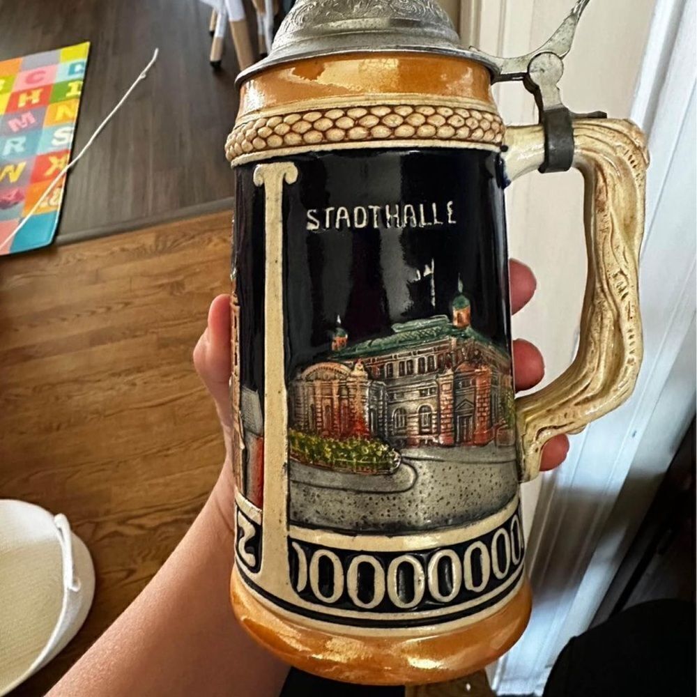 Antique German beer stein - Picture 8 of 9